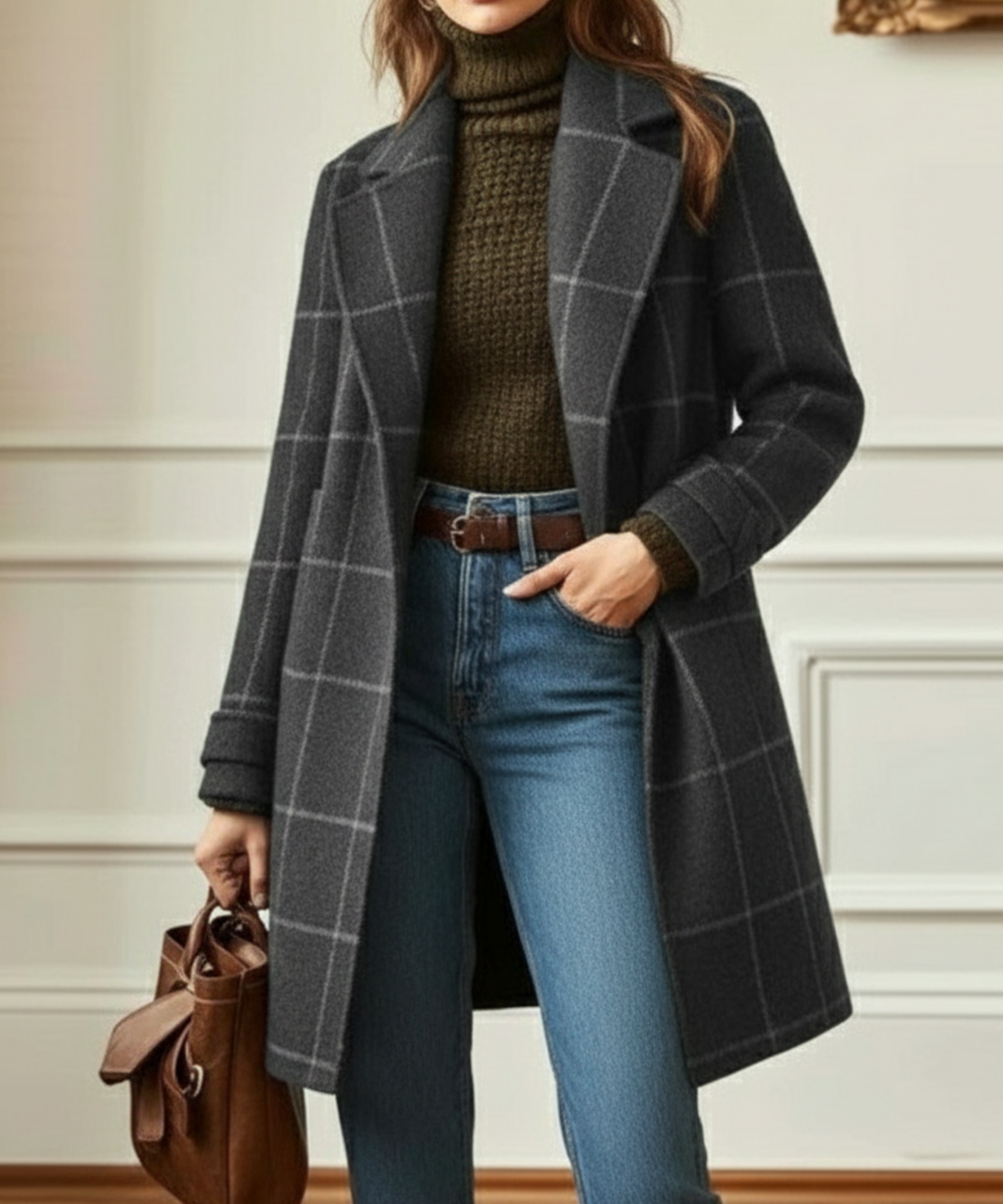 Jennifer | Wool Check Coat