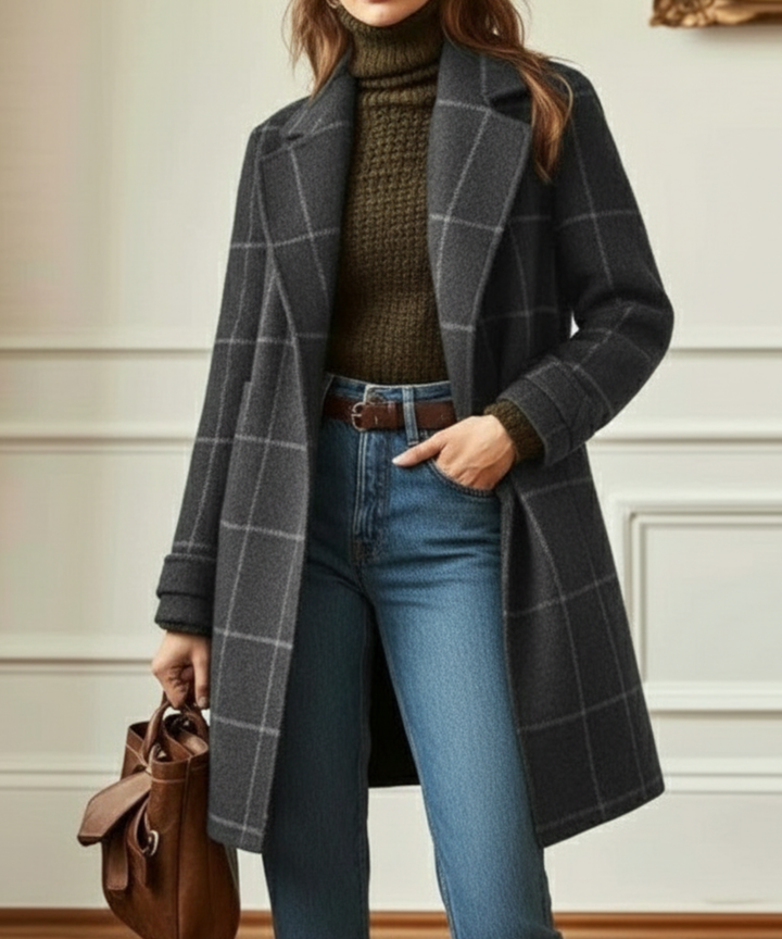 Jennifer | Wool Check Coat