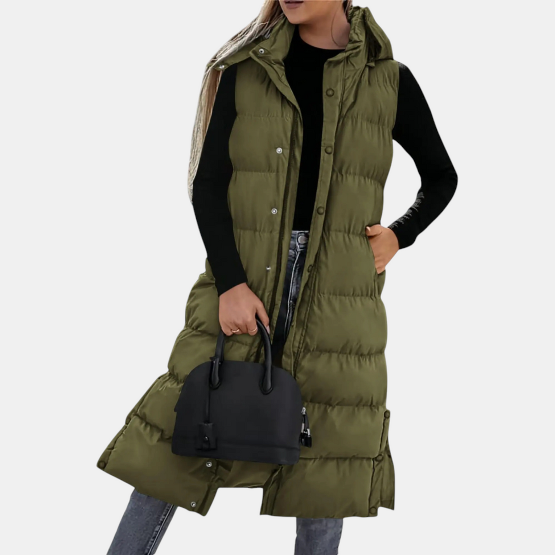 Lina | Quilted Hooded Puffer Vest