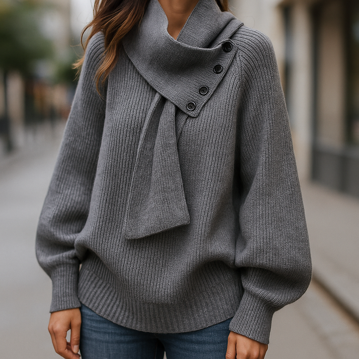 Imogen | Cozy Scarf-Neck Sweater