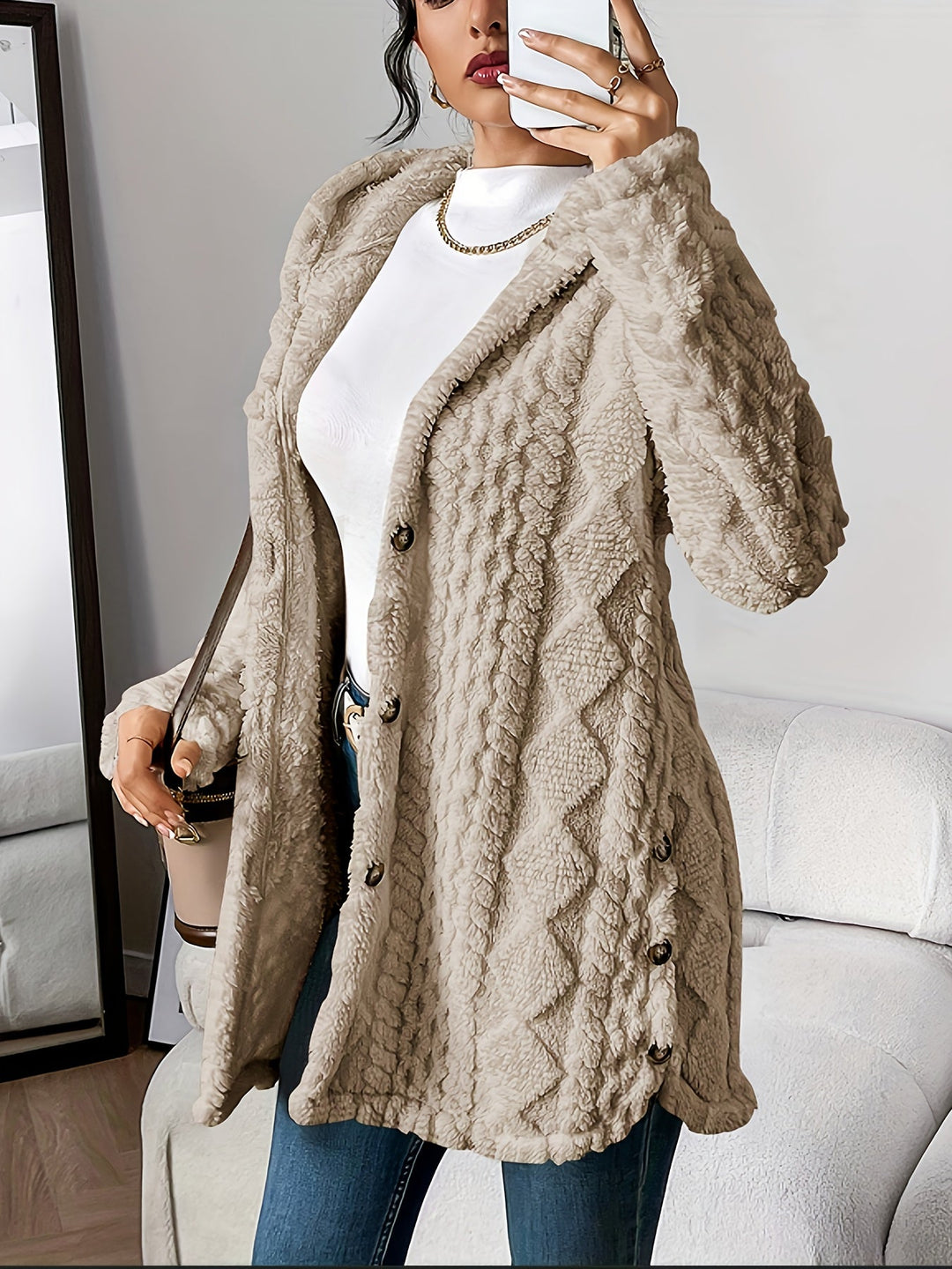 Adriana | Plush Hooded Cardigan