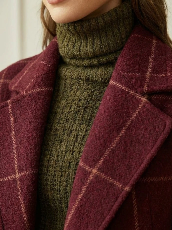 Elowen | Plaid Long Coat