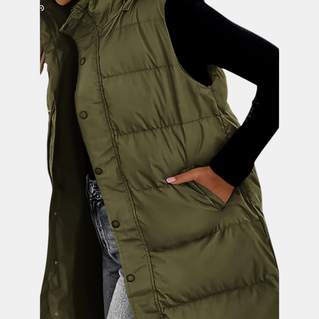 Lina | Quilted Hooded Puffer Vest