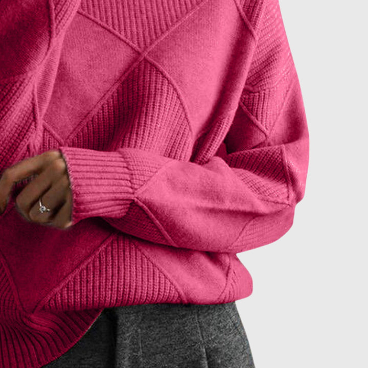 Annelise | Diamond-Knit Turtleneck