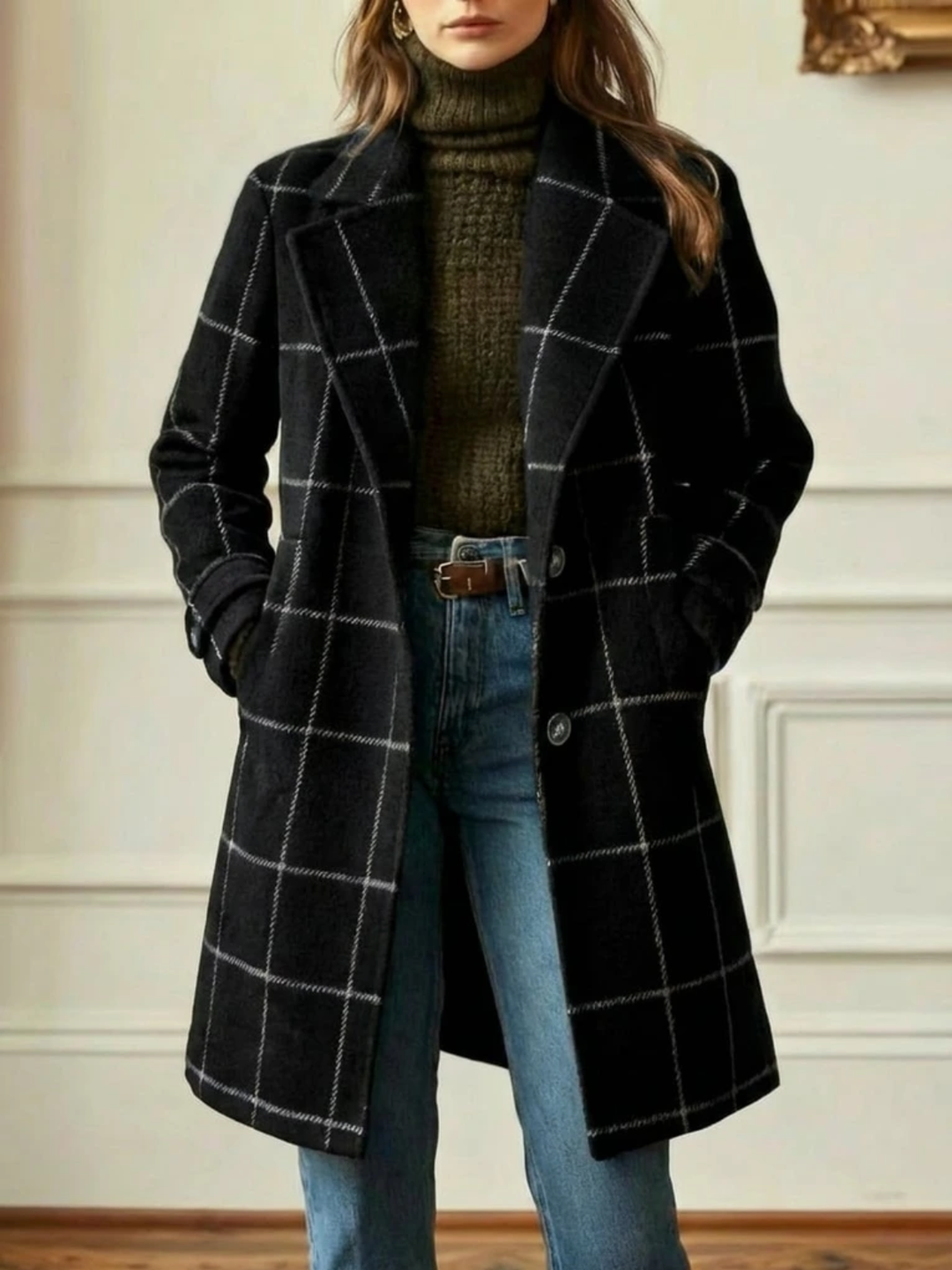 Elowen | Plaid Long Coat