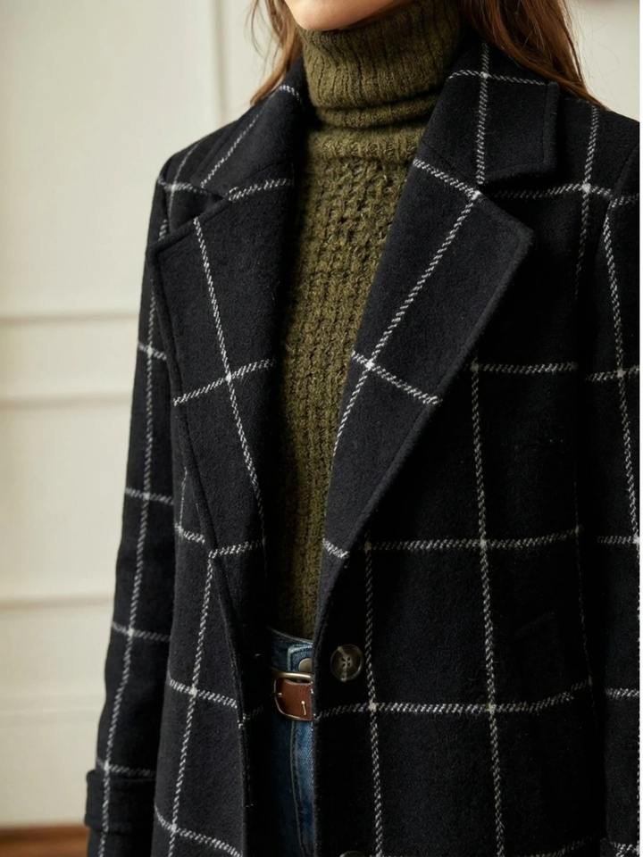 Elowen | Plaid Long Coat
