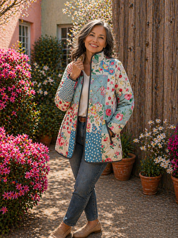 Zarae | Charming Floral Quilted Jacket for Women
