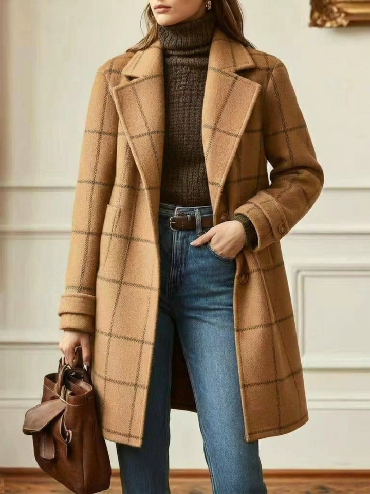 Elowen | Plaid Long Coat