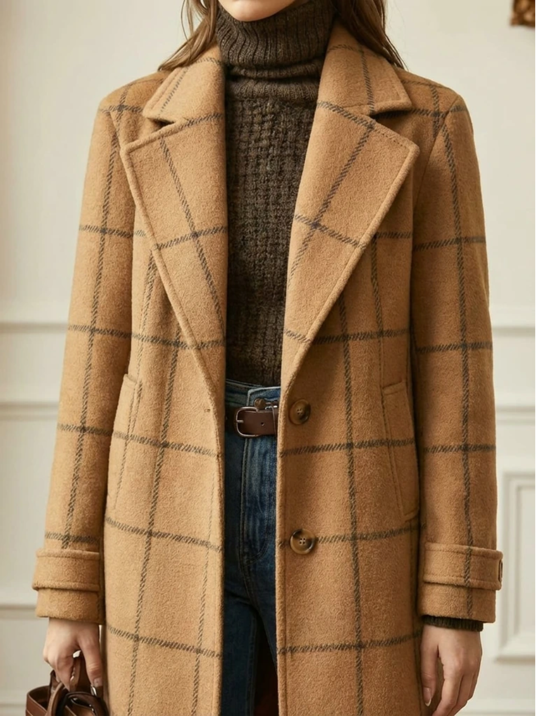 Elowen | Plaid Long Coat