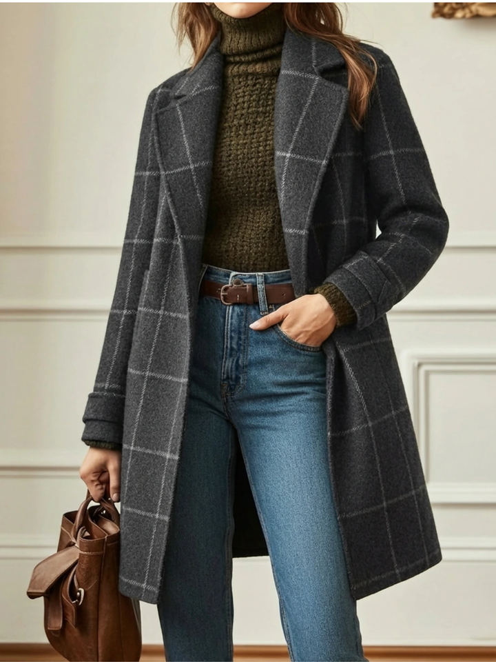 Elowen | Plaid Long Coat
