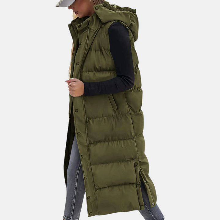 Lina | Quilted Hooded Puffer Vest