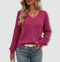 Jade | Elegant V-Neck Sweater