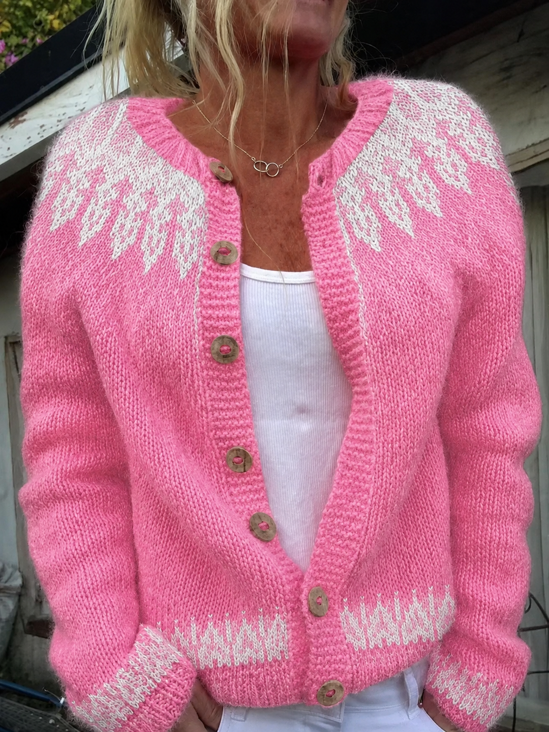 Josephine | Vintage Floral Knit Cardigan Sweater