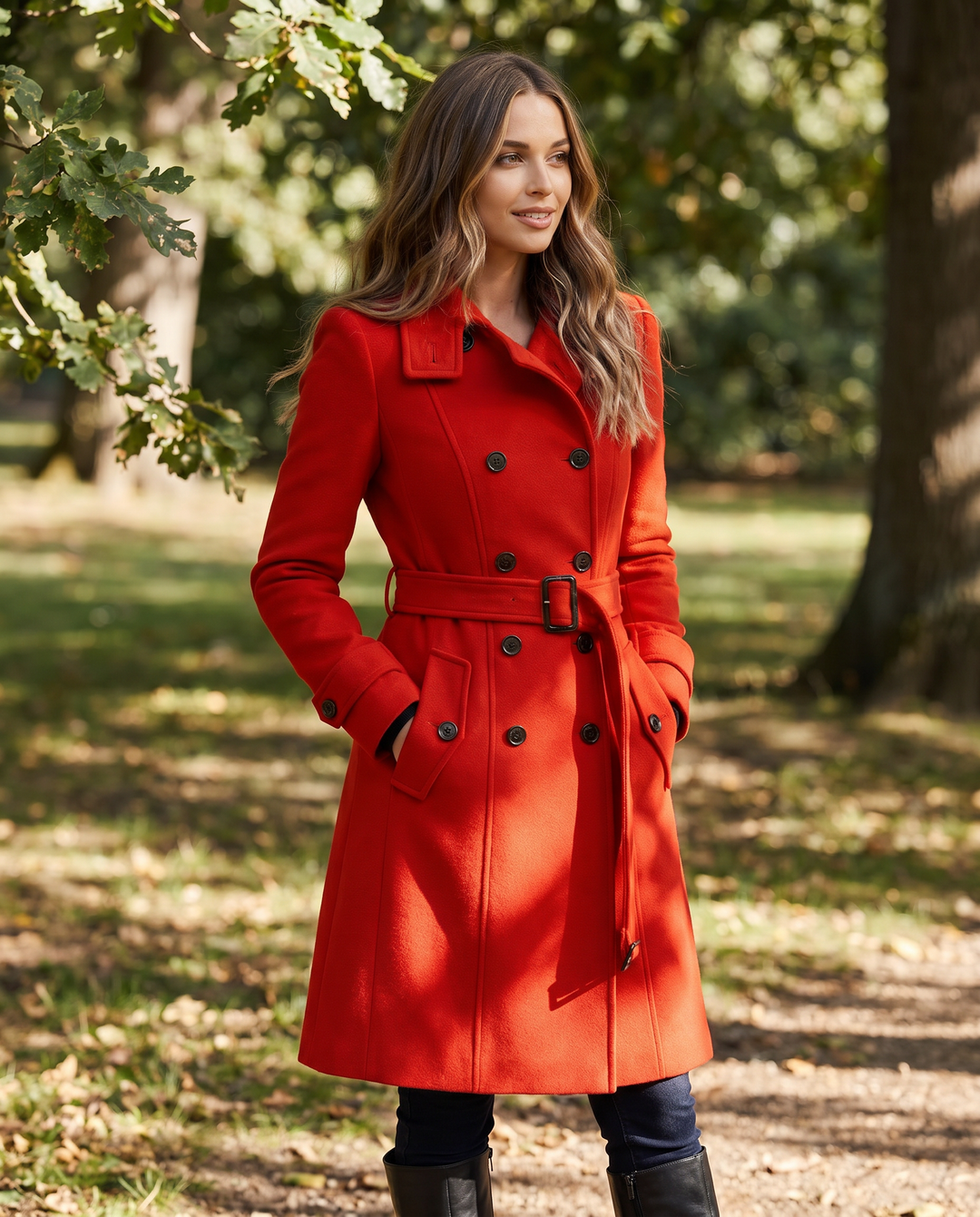 Amelia | Double-Breasted Stand-Collar Winter Coat