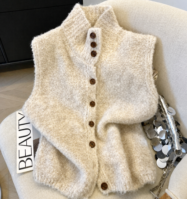 INGRID – COZY KNIT SLEEVELESS CARDIGAN