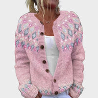 Sofie | Loose fitting cardigan with print