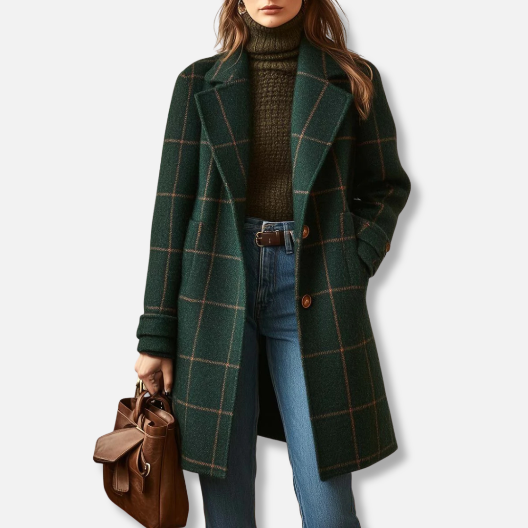 Elowen | Plaid Long Coat