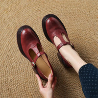 Rowena | Women's Chunky Block Heel Mary Jane Pumps Round Toe Strap
