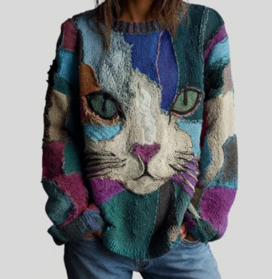 Zayra | Artistic Cat Statement Top