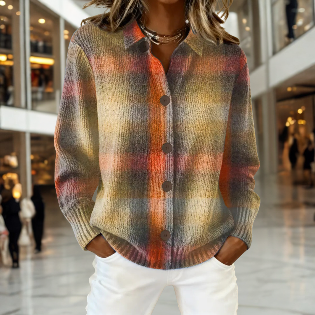 Sophie | Handcrafted Check Cardigan