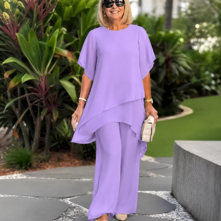 Emma ™ | Elegant Asymmetrical Two Piece Set