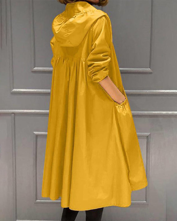 Delphine | Long Hooded Trench Coat