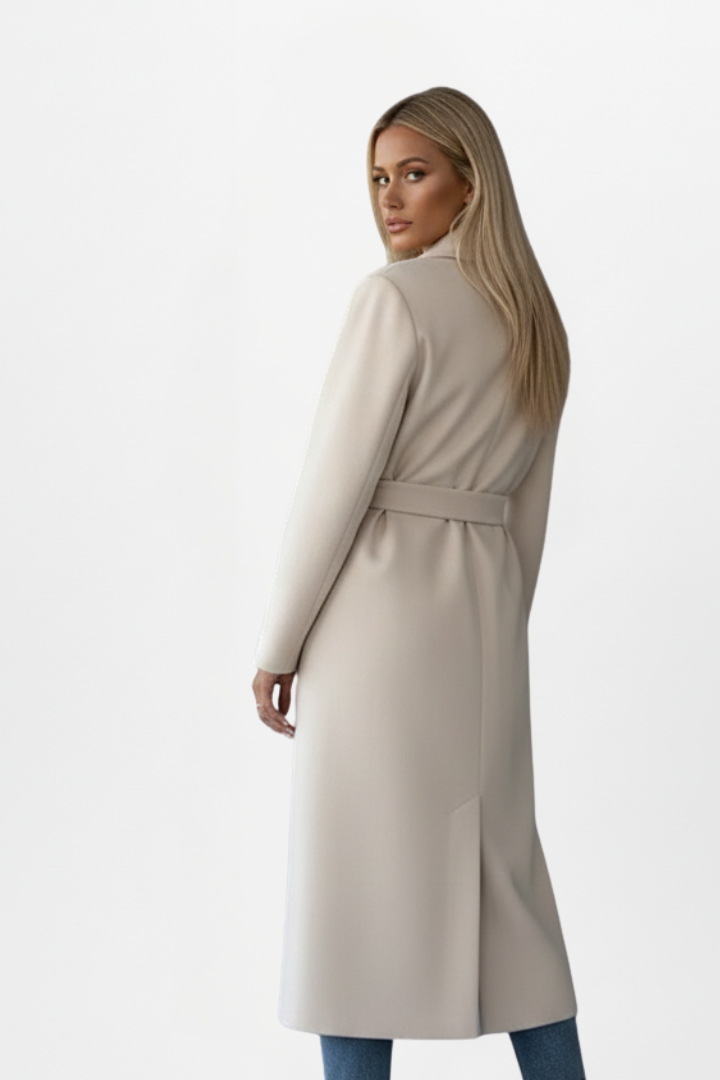 Vivienne | Long Belted Double-Breasted Coat