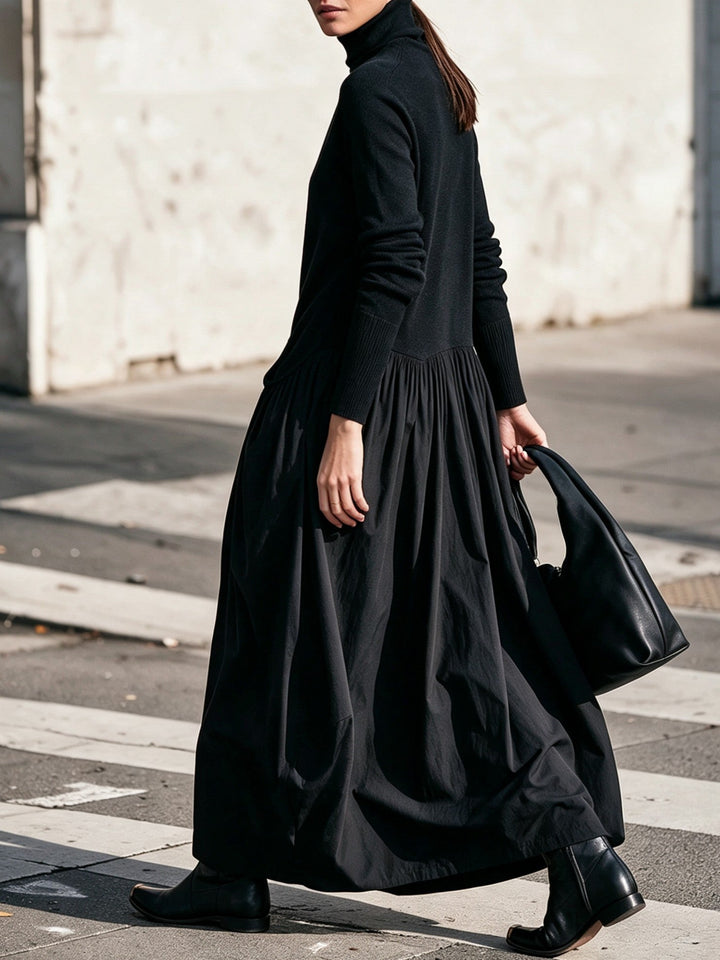 Odessa | High-Neck Pocket Maxi Dress