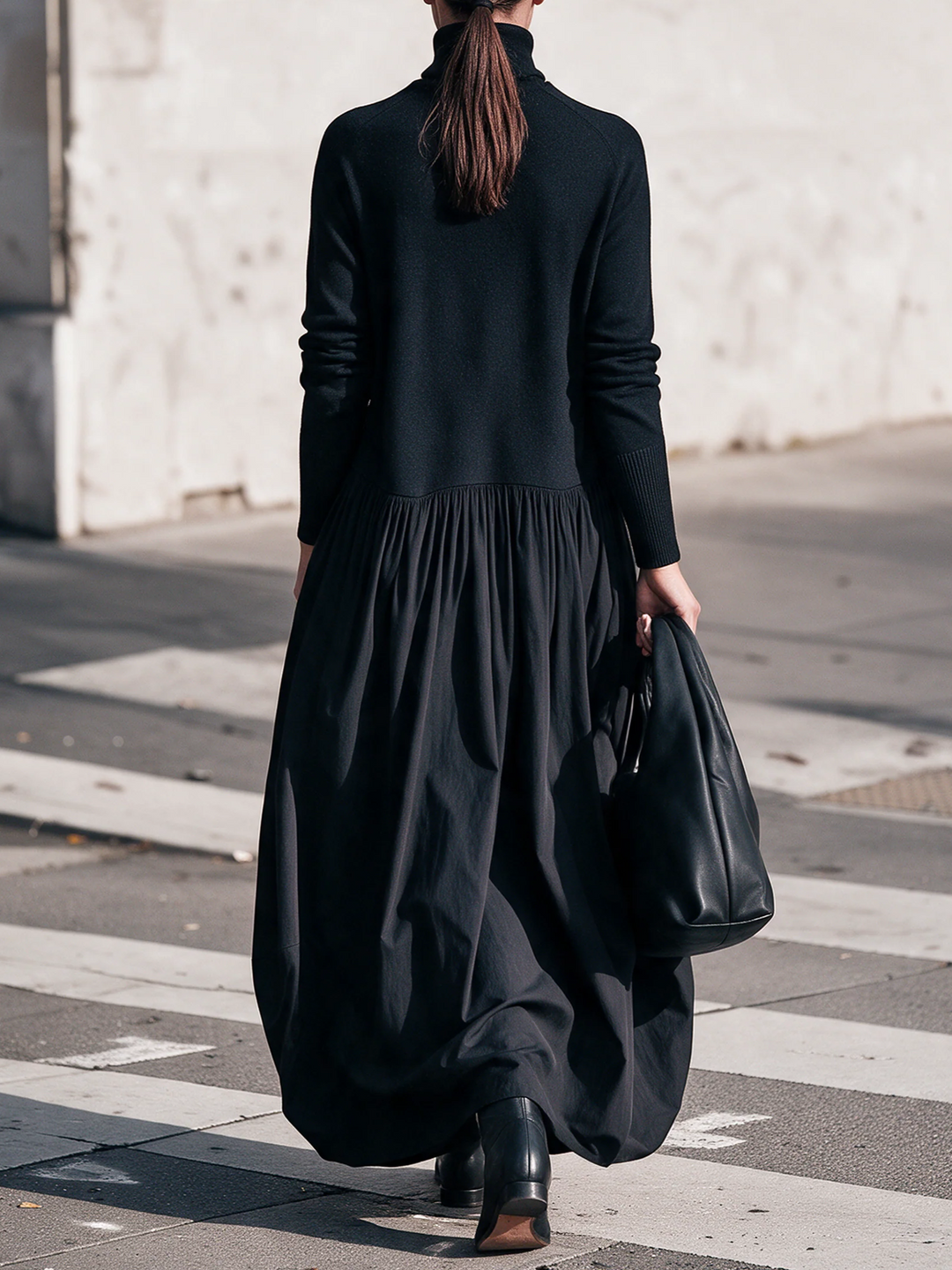 Odessa | High-Neck Pocket Maxi Dress