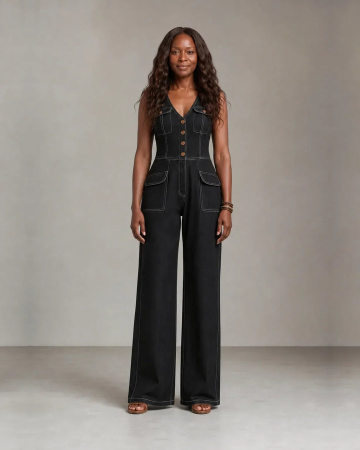 Gabrielle | Relaxed Wide-Leg Denim Overall