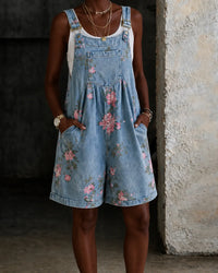 Margaux | Floral Denim Jumpsuit