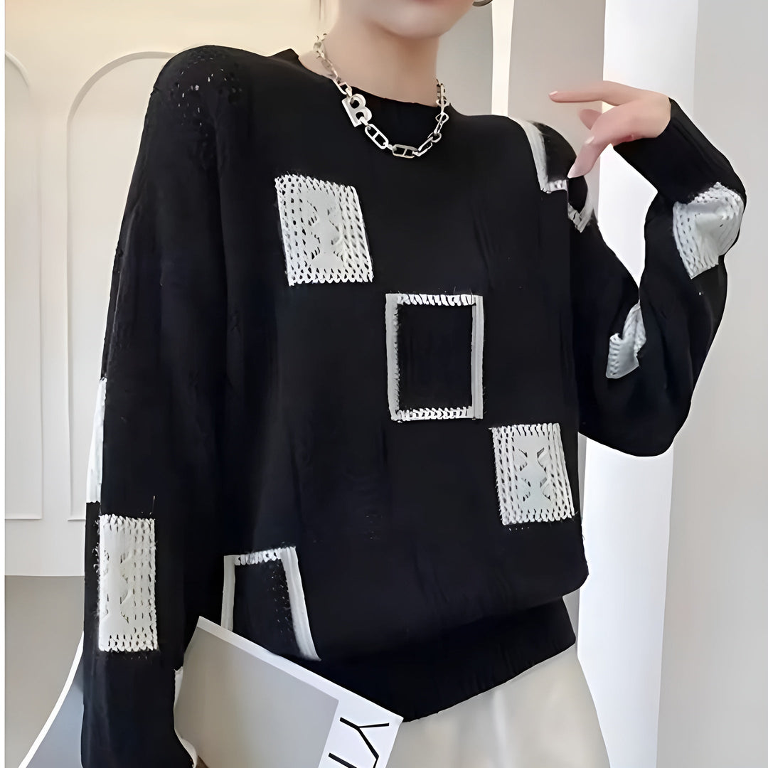 Alice | Elegant Squares Sweater