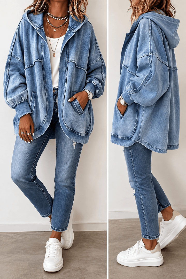 Jessica | Cozy Vintage-Washed Hooded Jacket