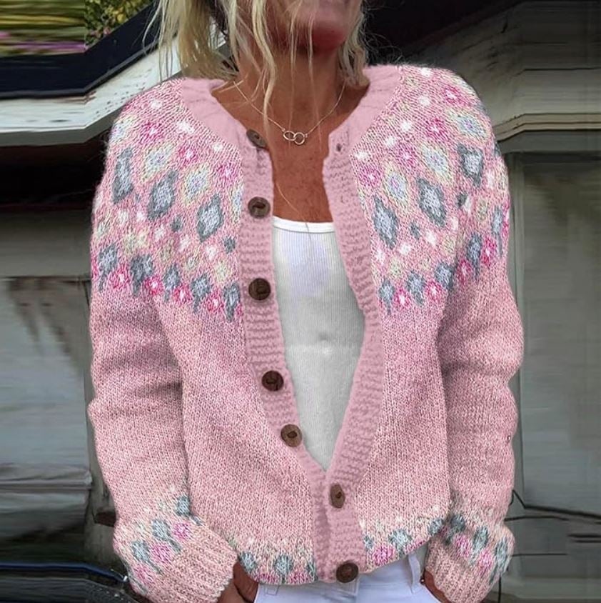 Liliana | Cozy Fair Isle Cardigan