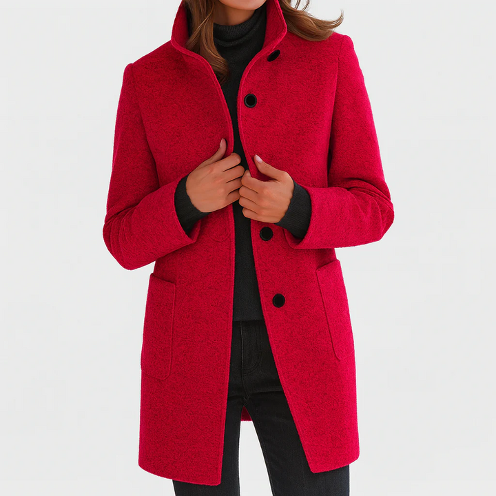 Eleonora | Button-Front Tailored Midi Coat