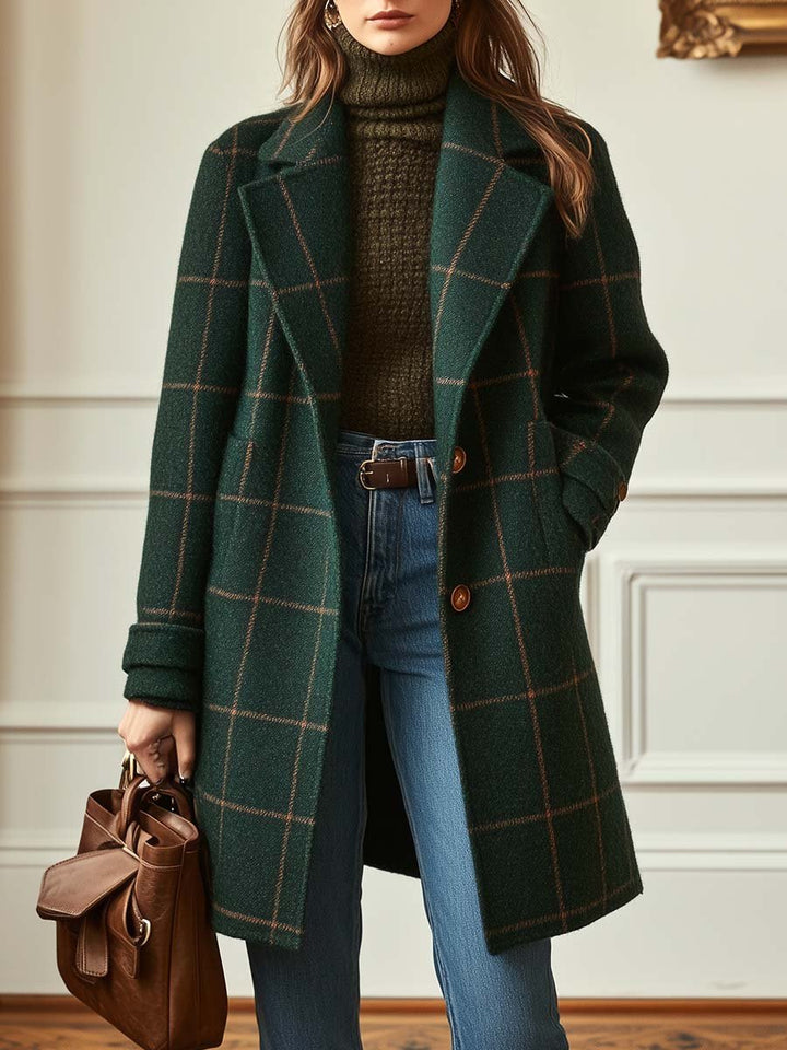 Jennifer | Wool Check Coat