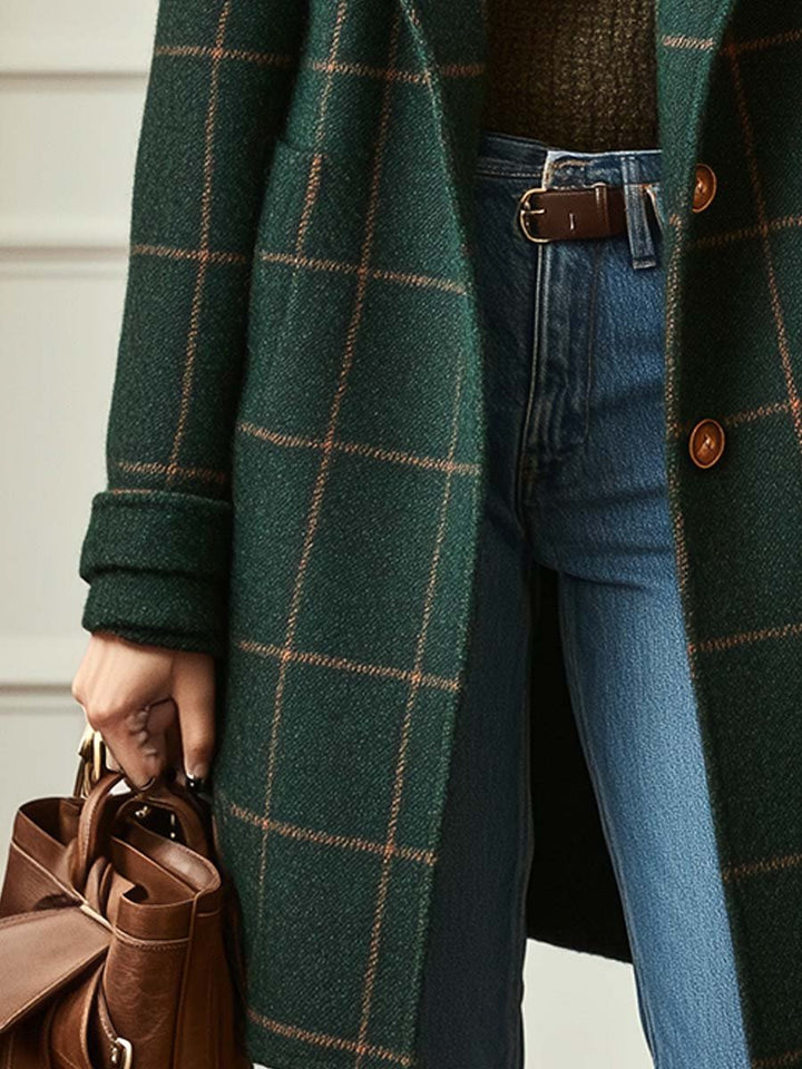 Jennifer | Wool Check Coat