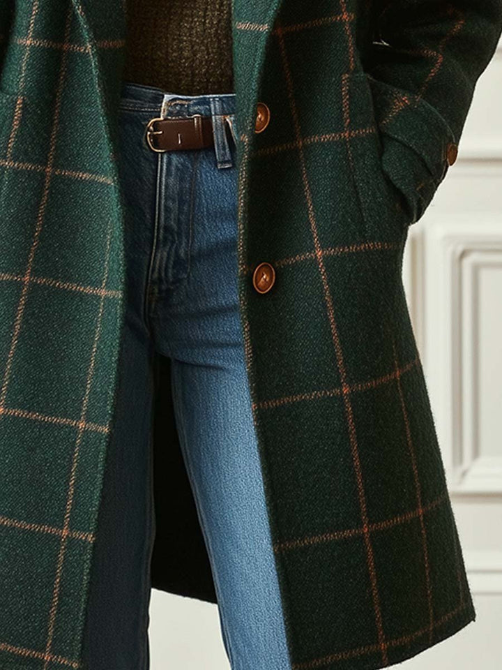 Jennifer | Wool Check Coat