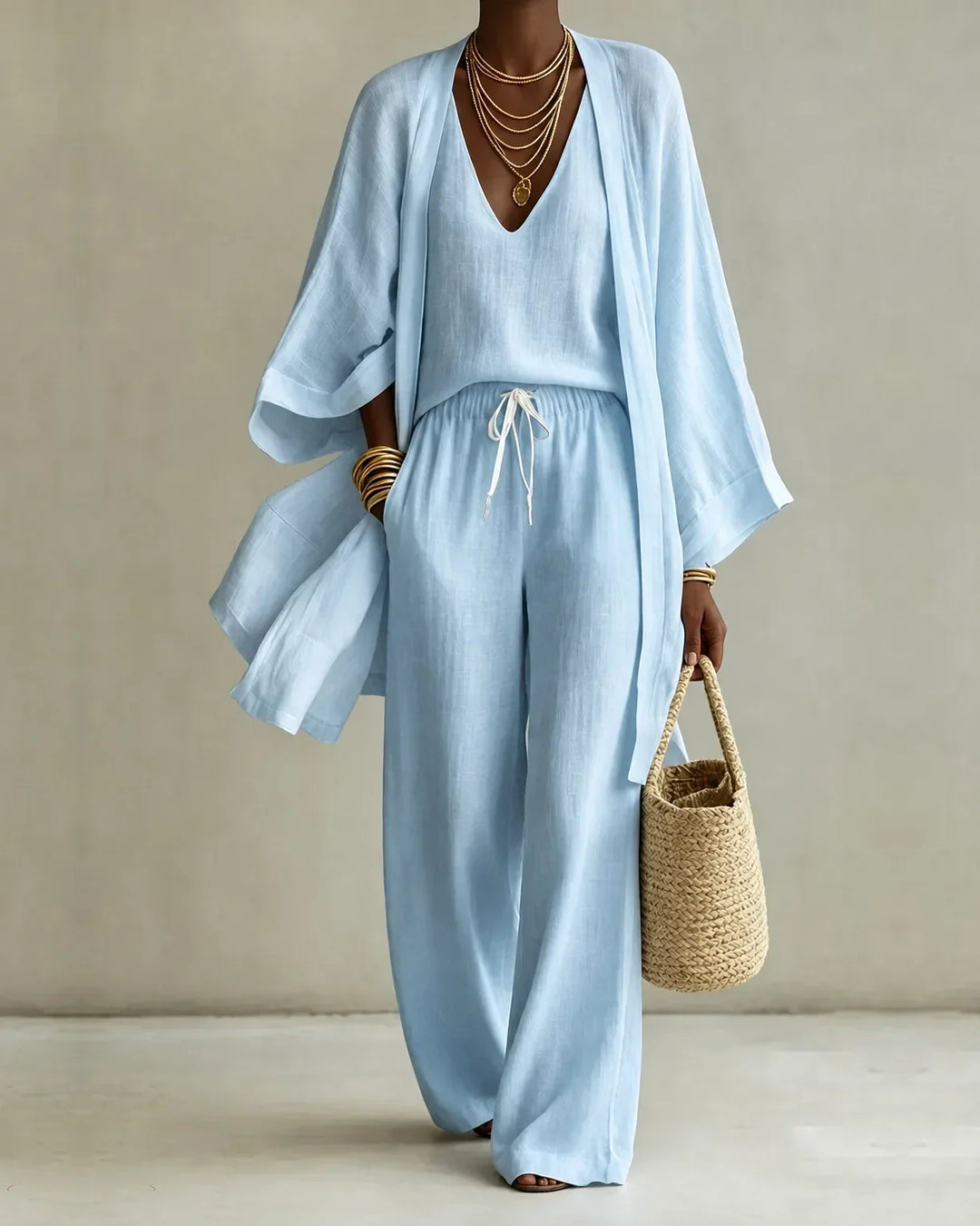 Tanisha | 3-piece Linen Look Set