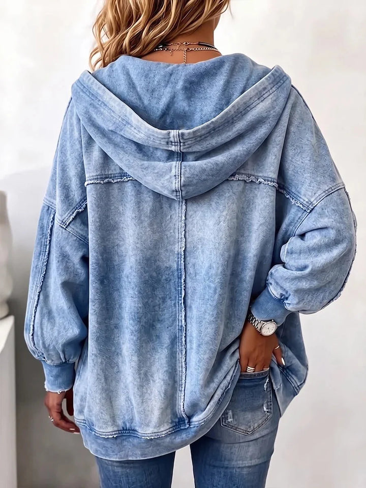 Jessica | Cozy Vintage-Washed Hooded Jacket
