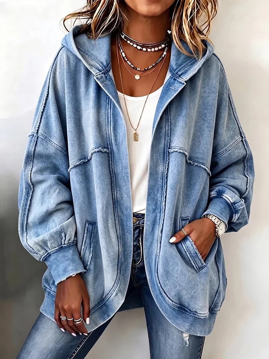 Jessica | Cozy Vintage-Washed Hooded Jacket