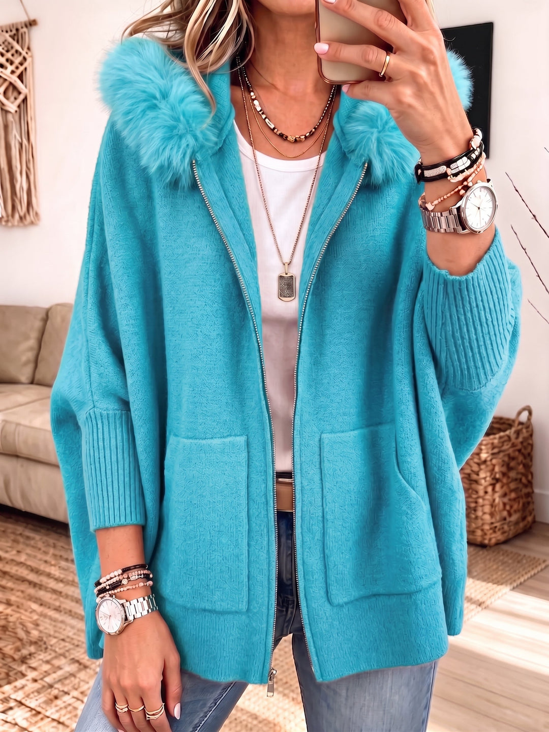 Sandra | Cozy Hooded Knit Cardigan
