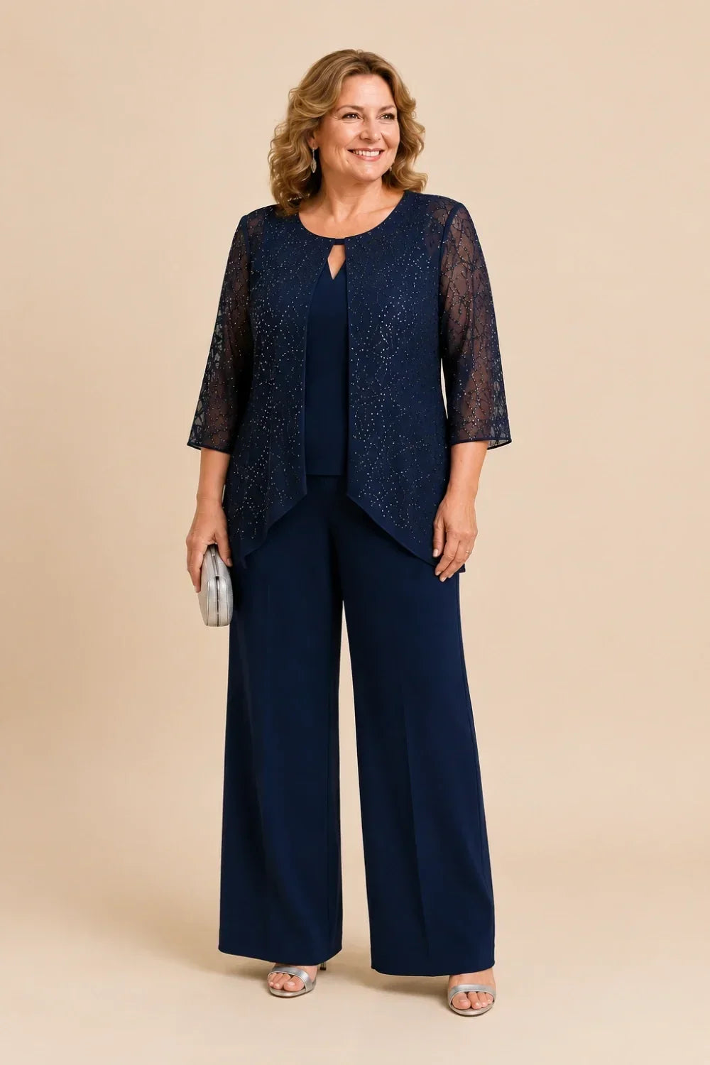 Marisol | Beaded Lace Pant Suit