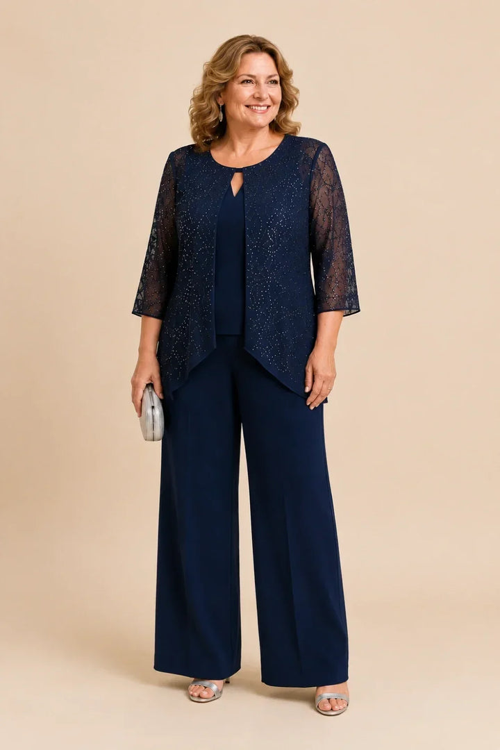 Marisol | Beaded Lace Pant Suit