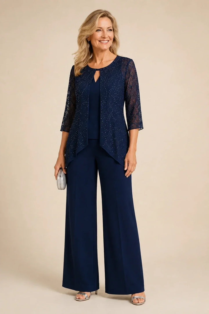 Marisol | Beaded Lace Pant Suit
