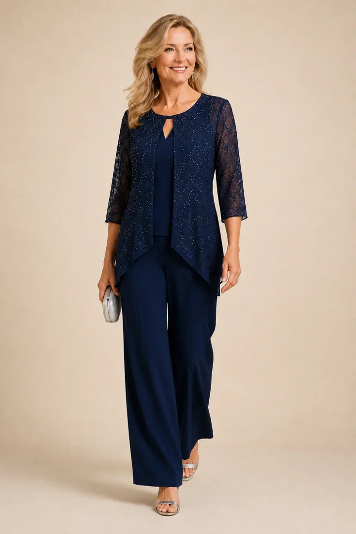 Marisol | Beaded Lace Pant Suit