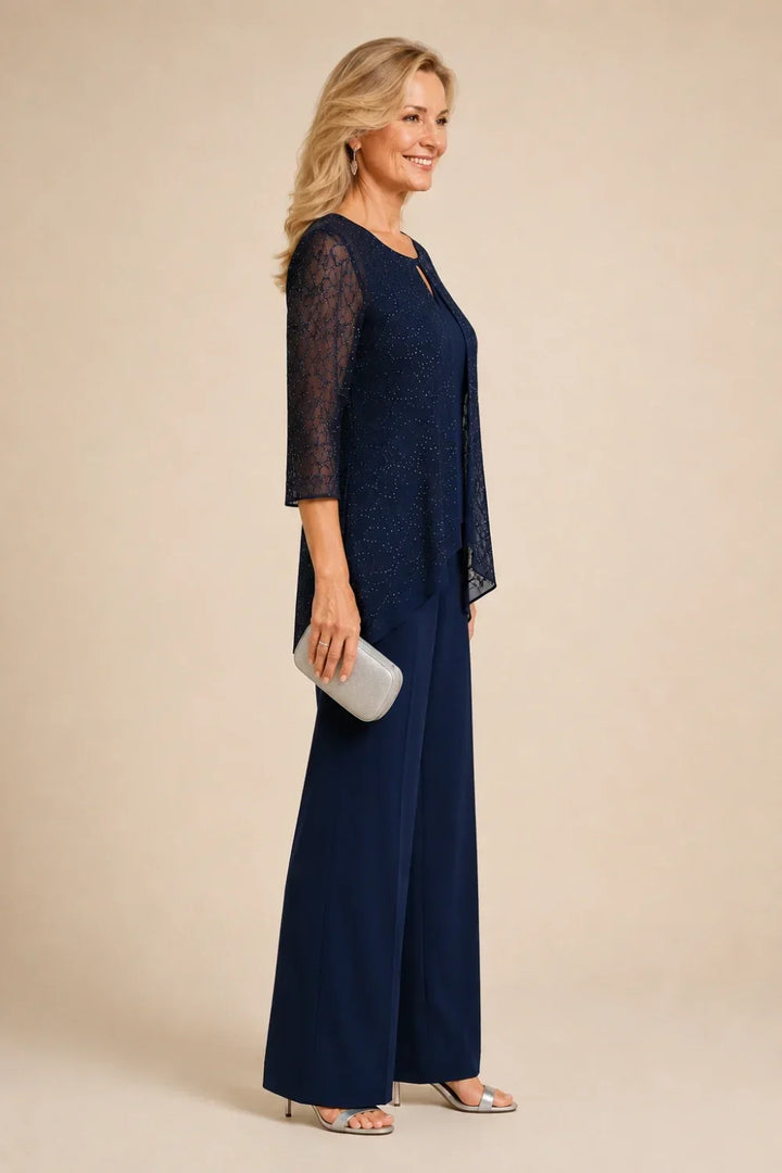 Marisol | Beaded Lace Pant Suit