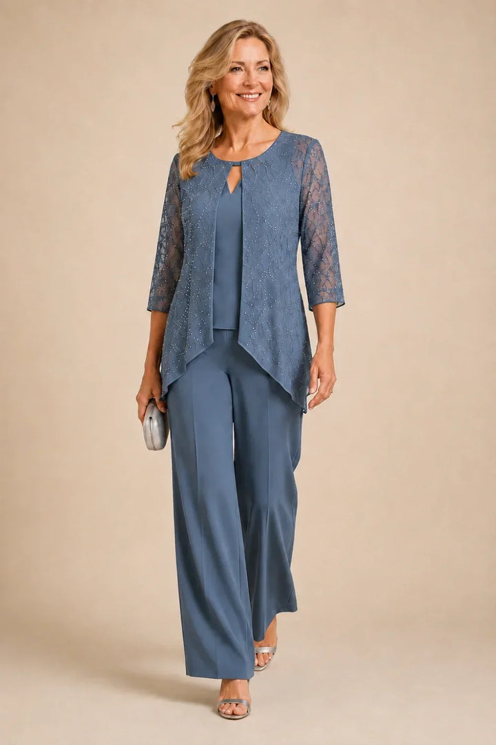 Marisol | Beaded Lace Pant Suit