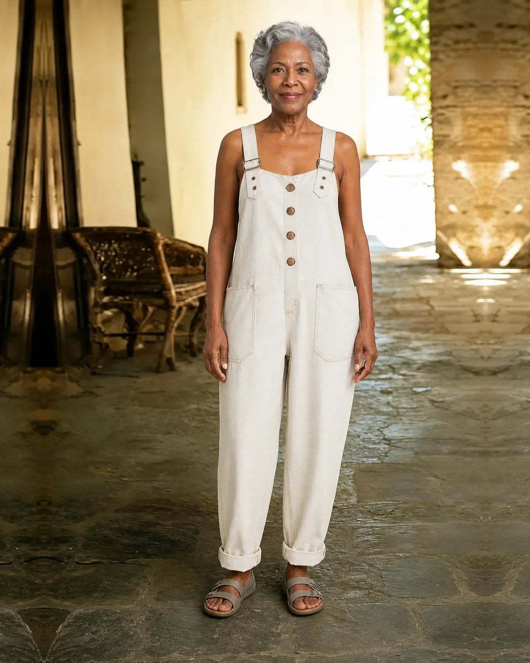 Alicia | Vintage Denim Overall with Adjustable Straps