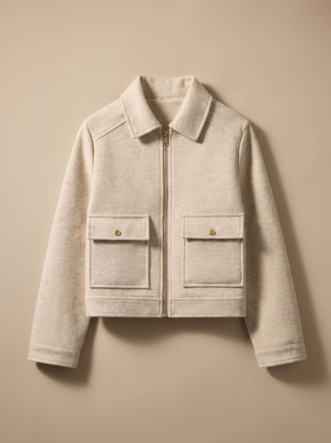 Victoria | High Neck Stand Collar Short Coat